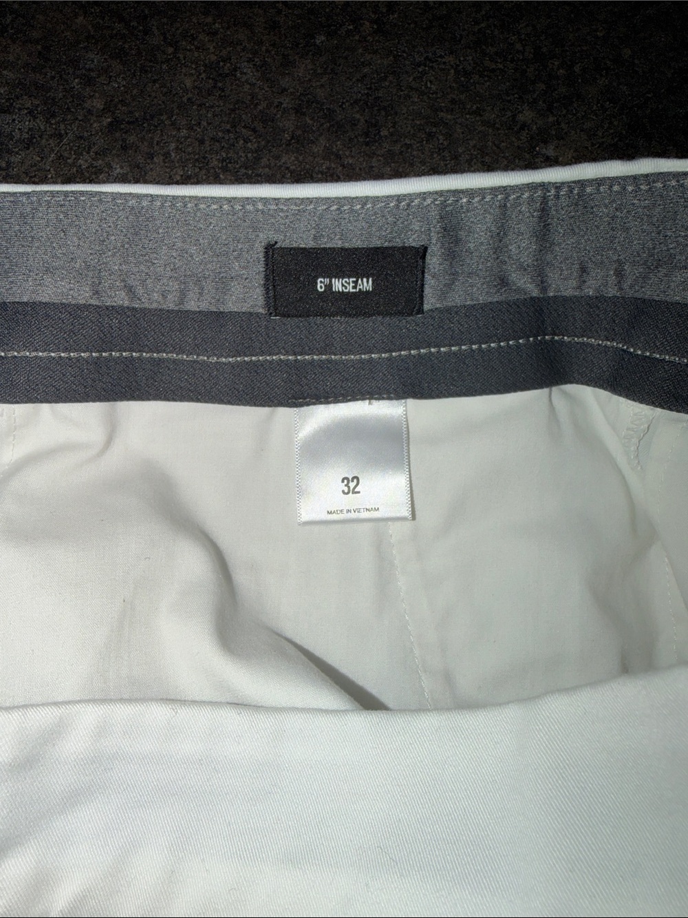 Express White Men’s Flat-Front Cotton Shorts 6” - Picture 4 of 4